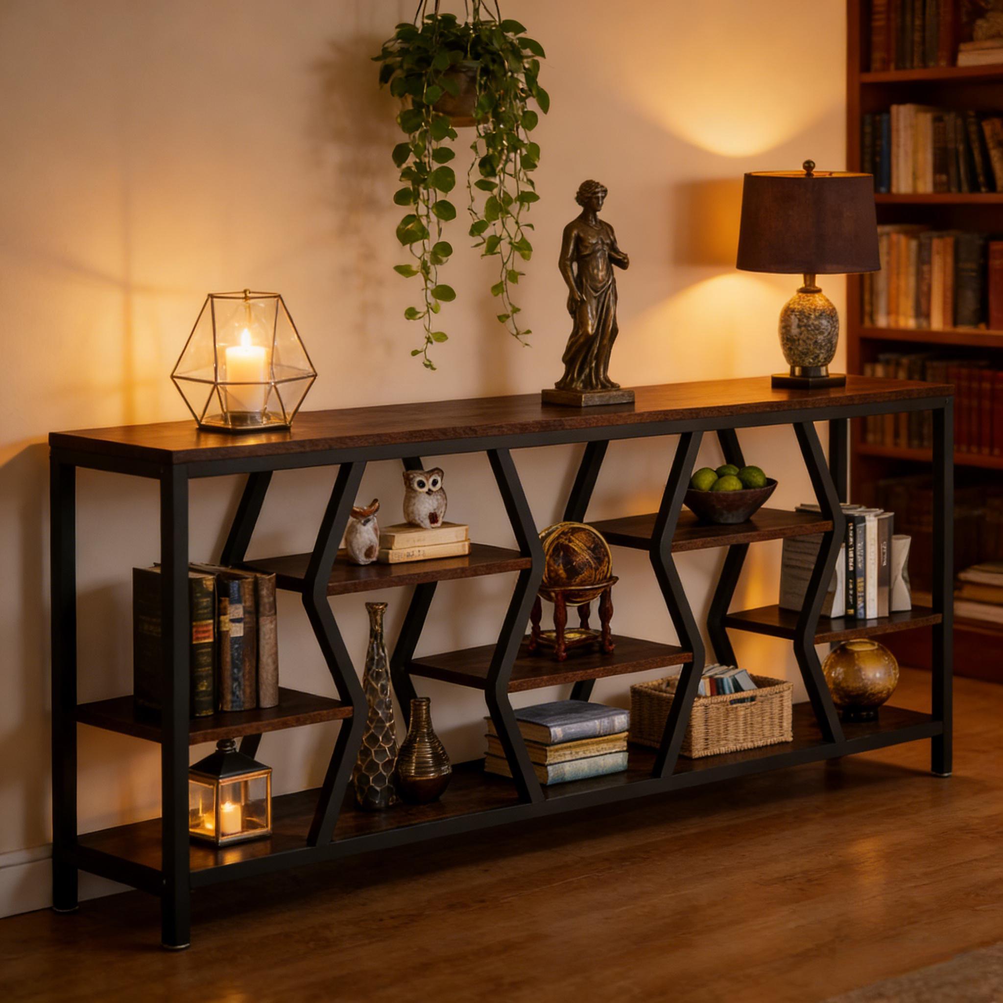 Durable Sofa Console Table with Generous Storage