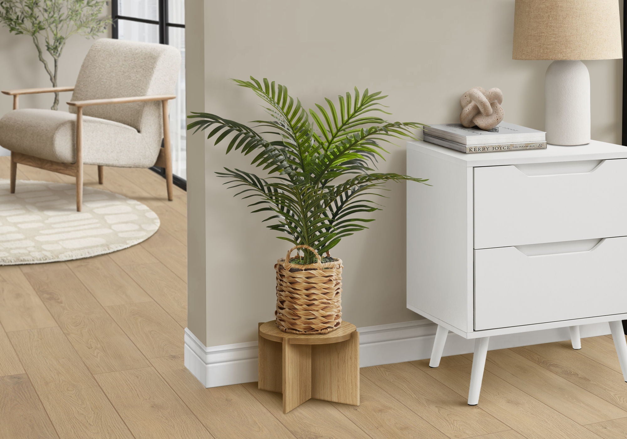 24" Tall Artificial Palm Plant - Indoor Faux Greenery