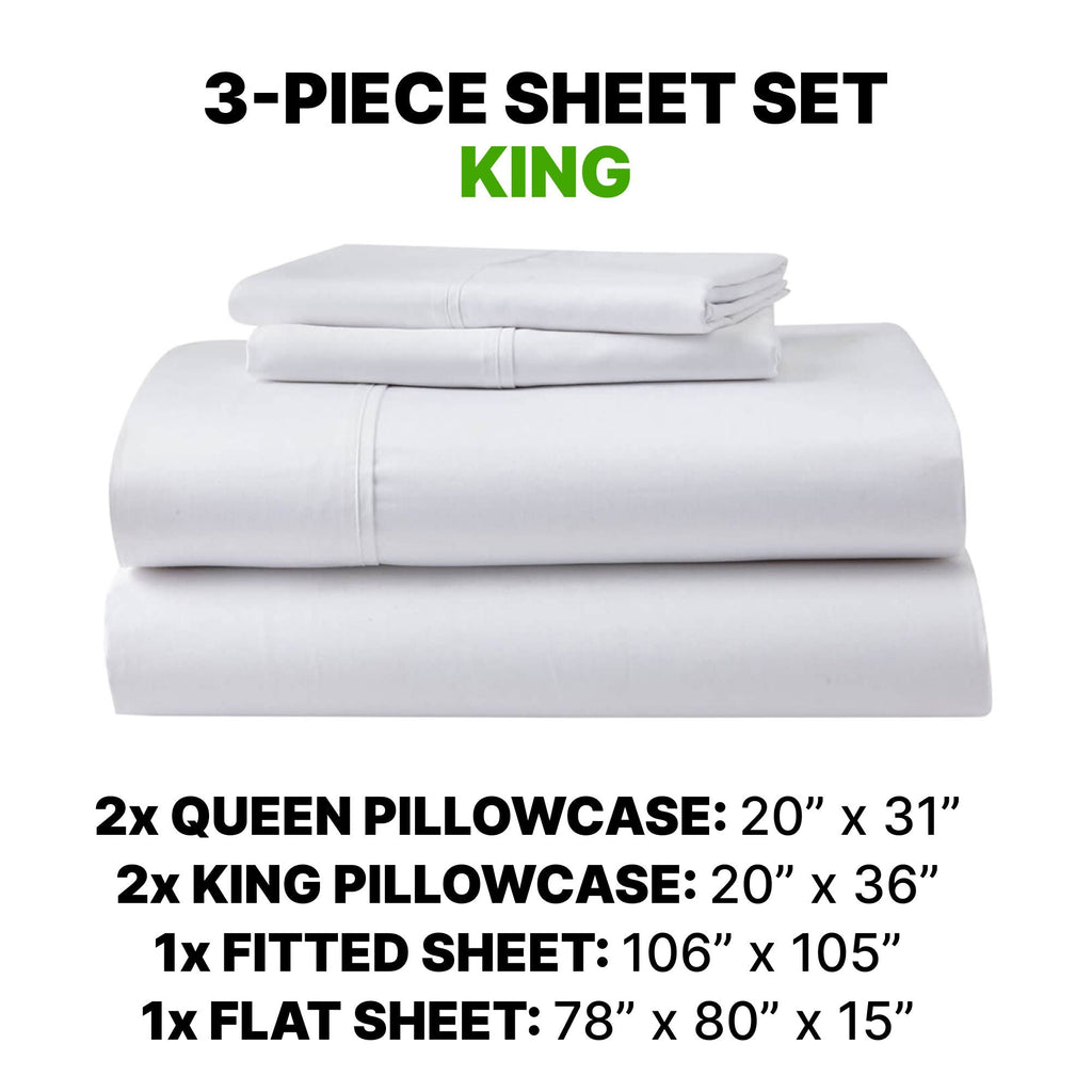 Sheet Set Luxurious Supima Cotton & TENCEL Blend with GhostGrip Bands