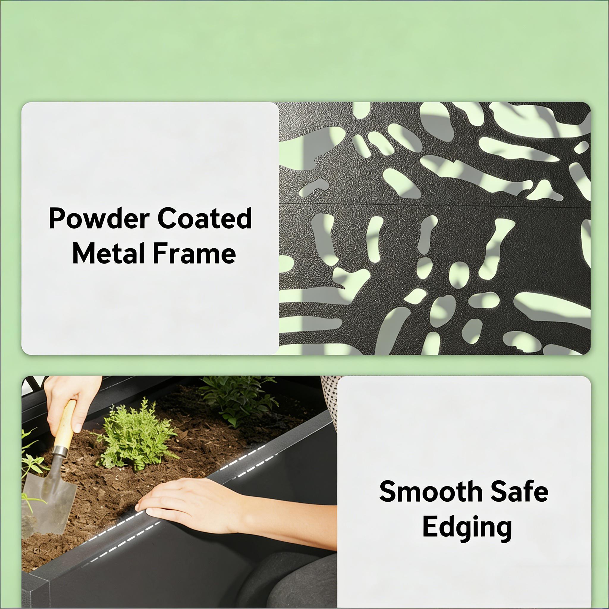 Trellis Planter with Spacious Metal Box and Efficient Drainage