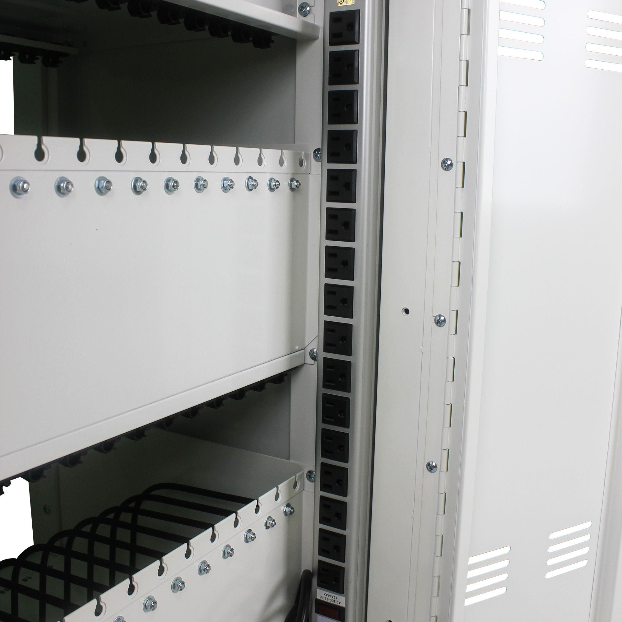 Mobile Charging Cart And Cabinet For Tablets Laptops 30 Device With Combination Lock