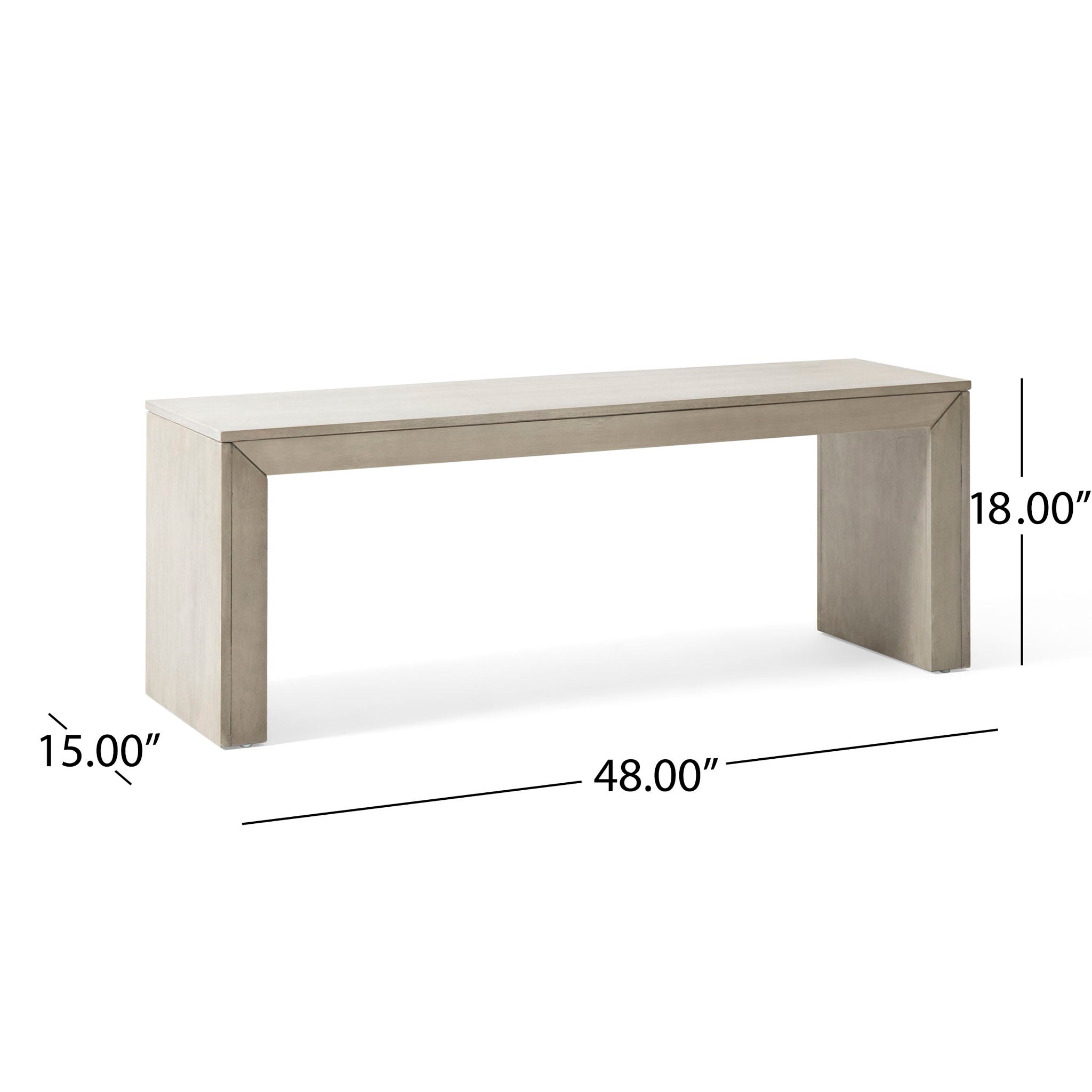Acacia Wood Dining Bench, Farmhouse Style