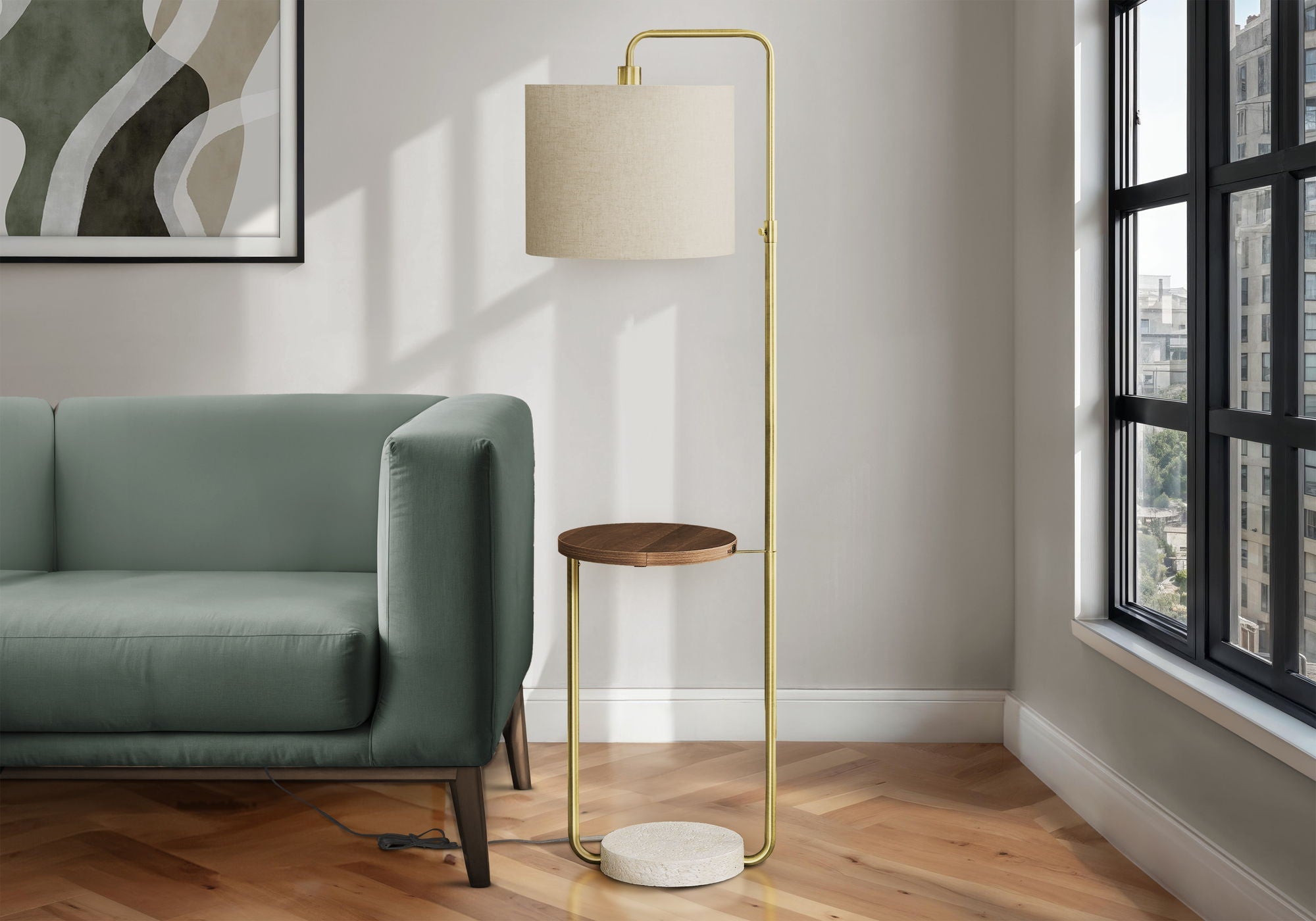 Floor Lamp USB Port Included Lighting