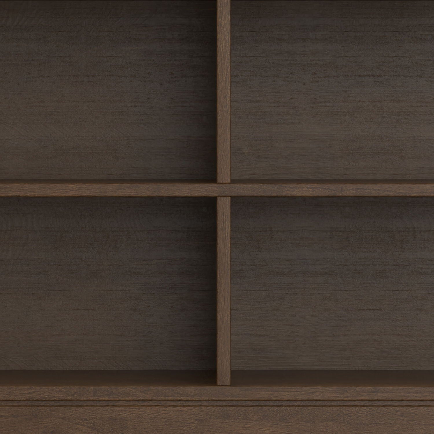 Harper - 4 Shelf Low Bookcase - Walnut Brown