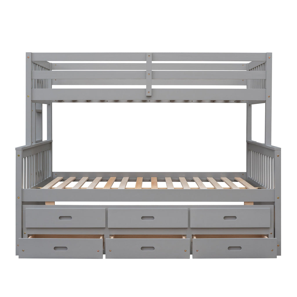 Bunk Bed With Twin Size Trundle And Drawers
