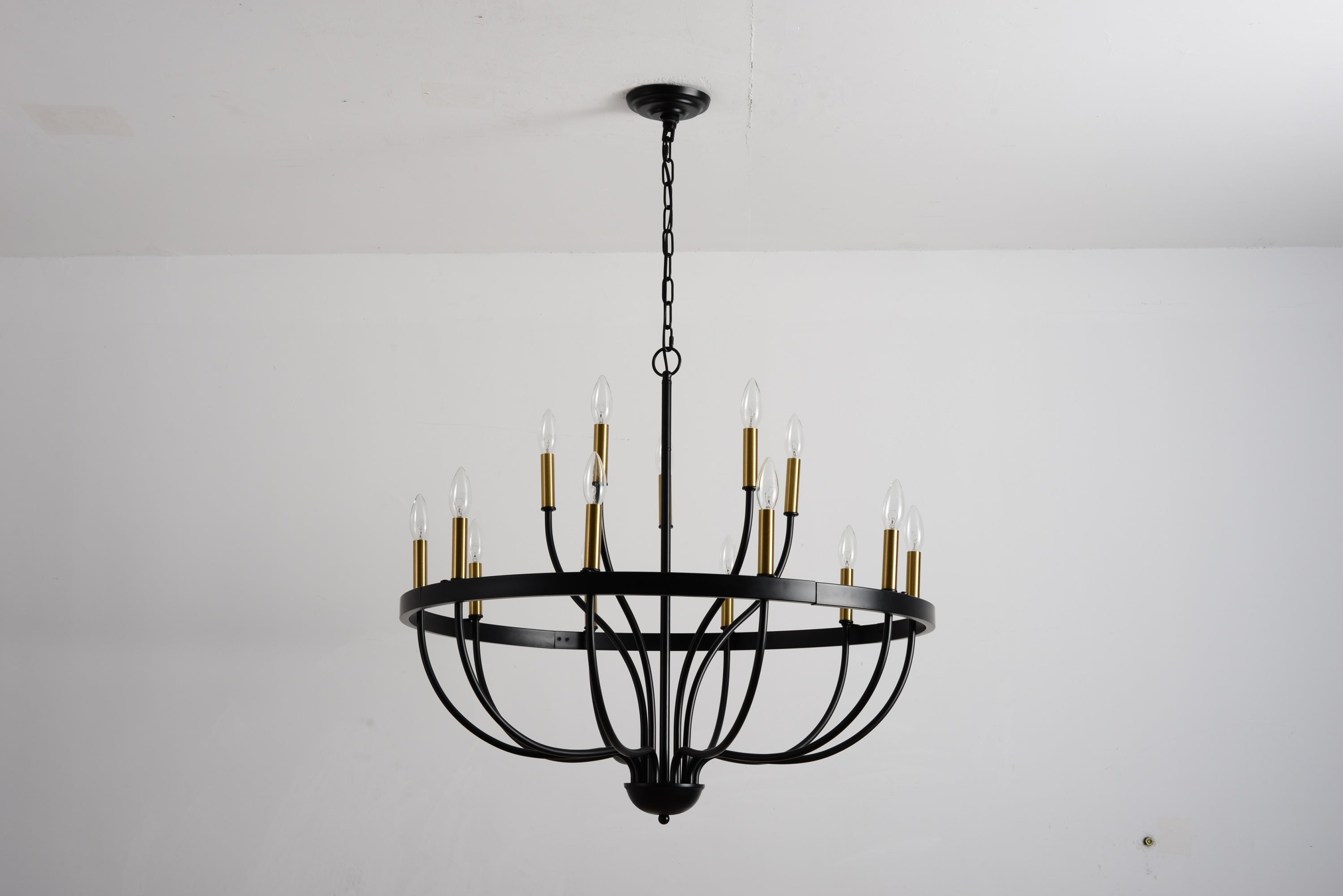18-Light Industrial Iron Candle Chandelier