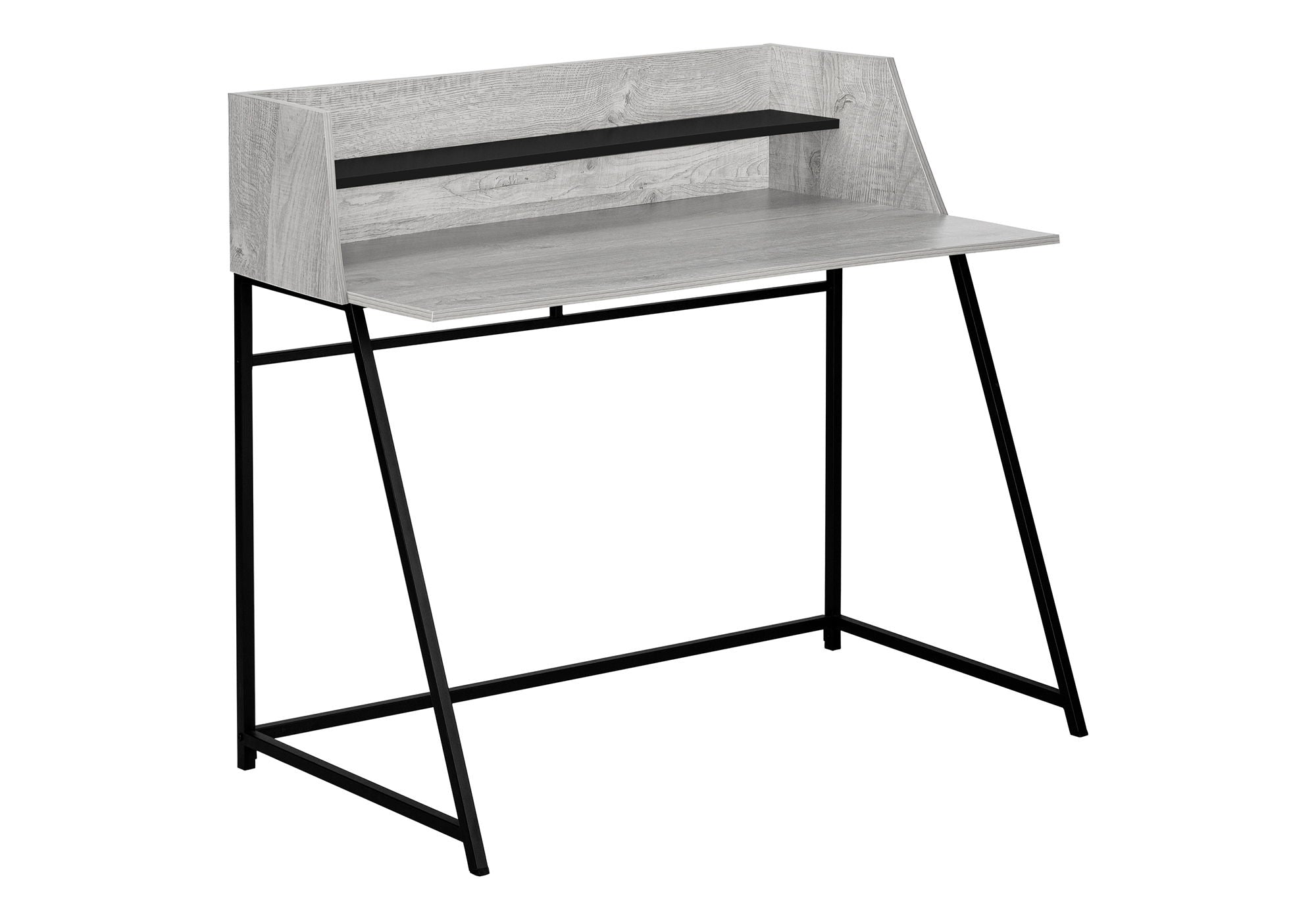 Computer Desk for Home Office with Marble Look and Storage Shelves