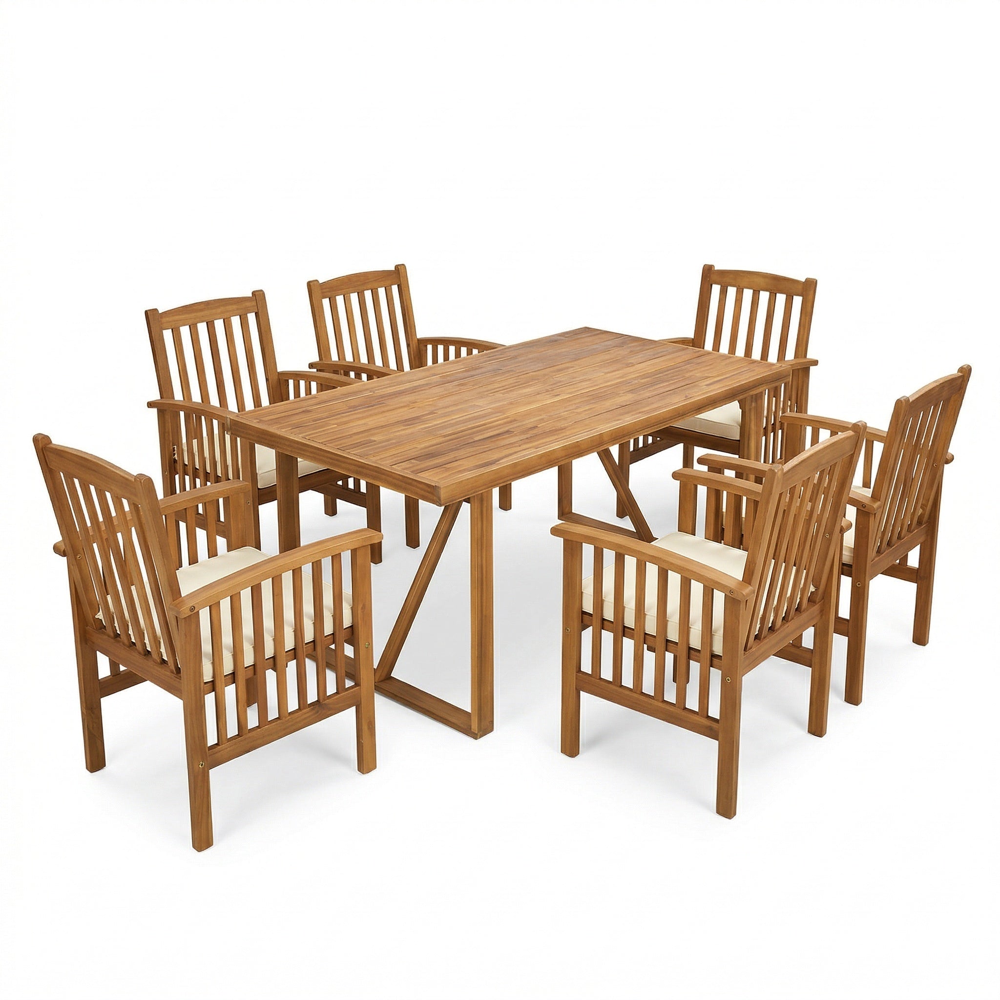 7-Piece Acacia Wood Outdoor Dining Set