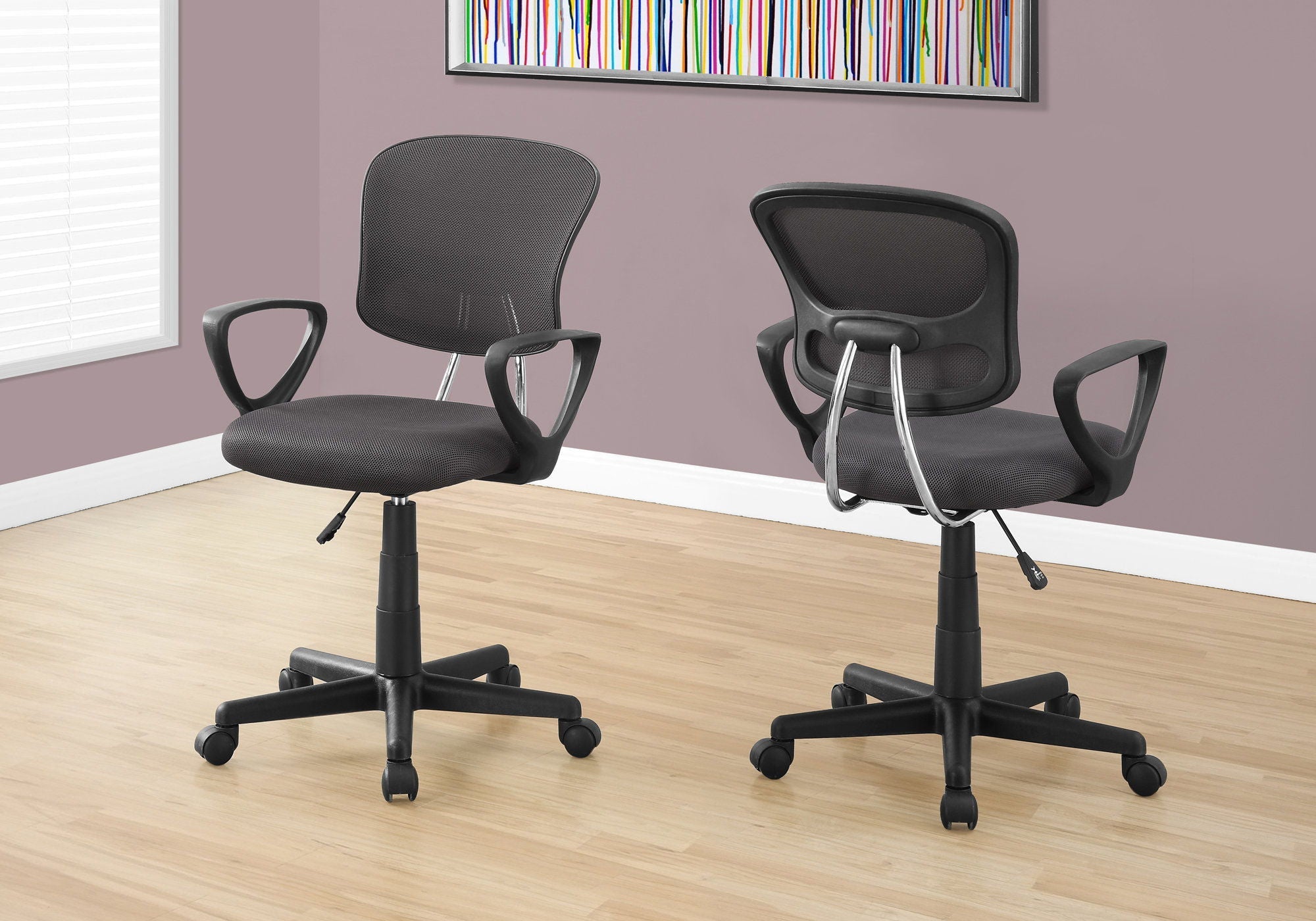 Office Chair, Adjustable Height, Swivel Ergonomic, Armrests