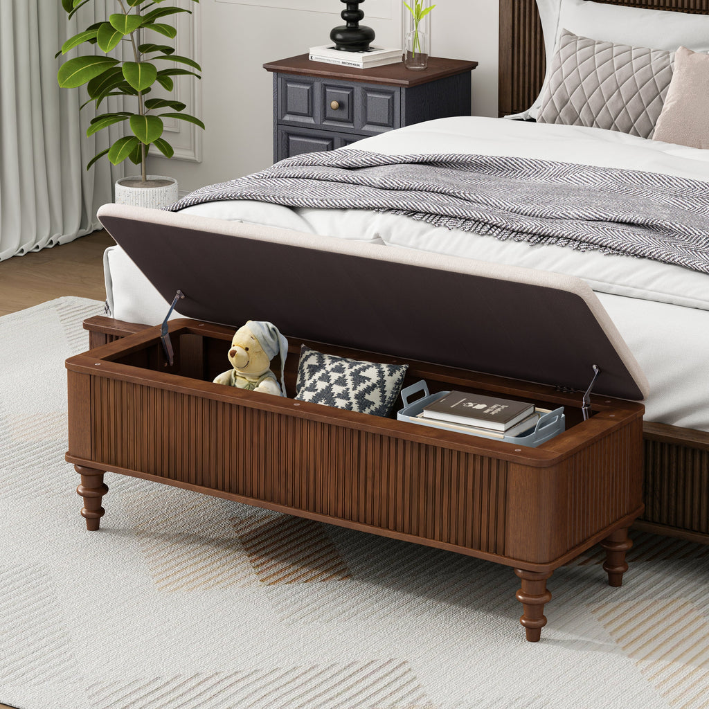 50.8-Inch Multi-Functional Storage Ottoman Bench