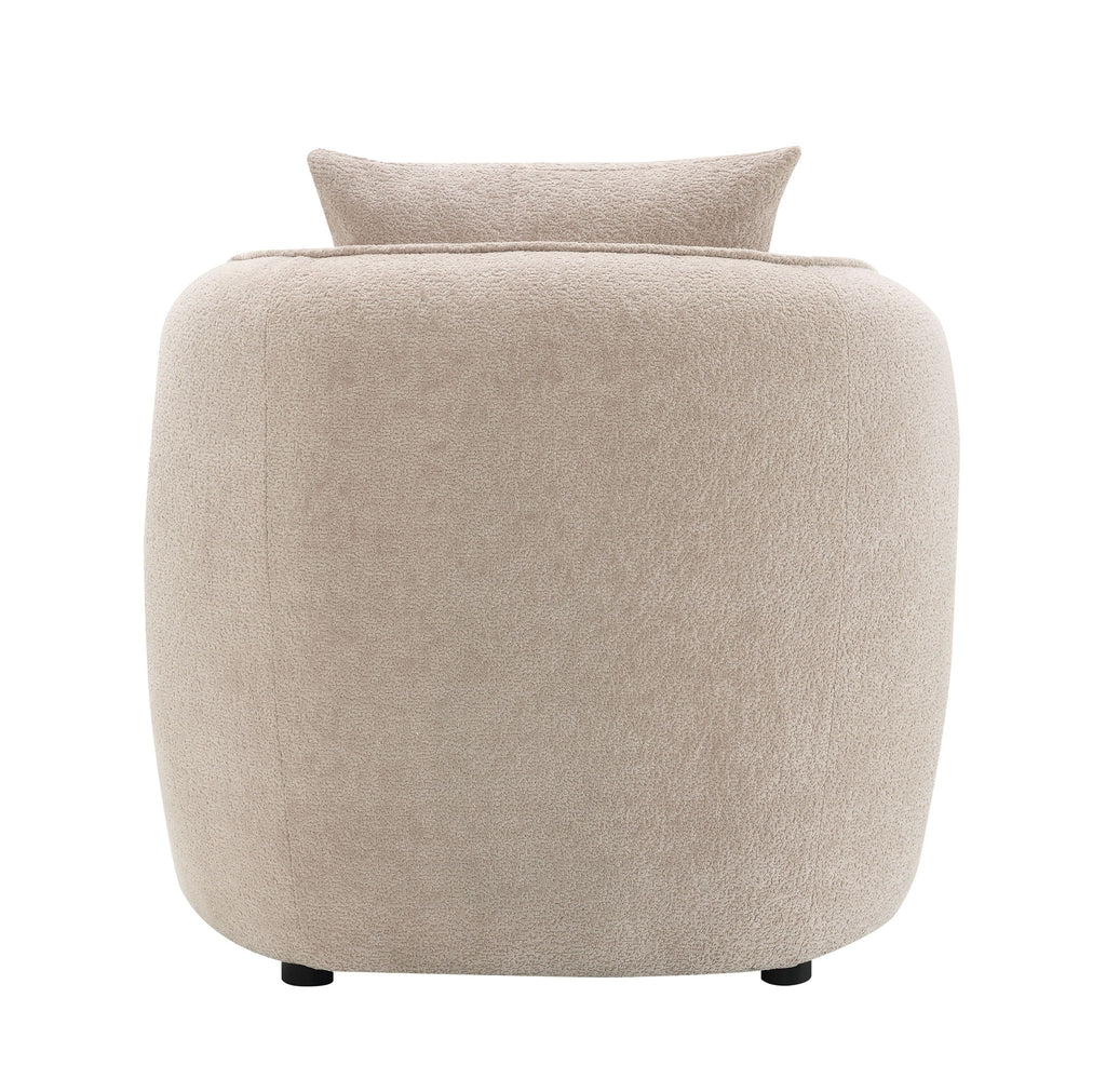 Keith Chenille Armchair With 1 Matching Color Toss Pillow