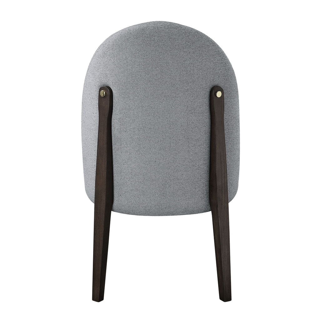 Clayten Gray Fabric and Espresso Finish Dining Chair (Set of 2)
