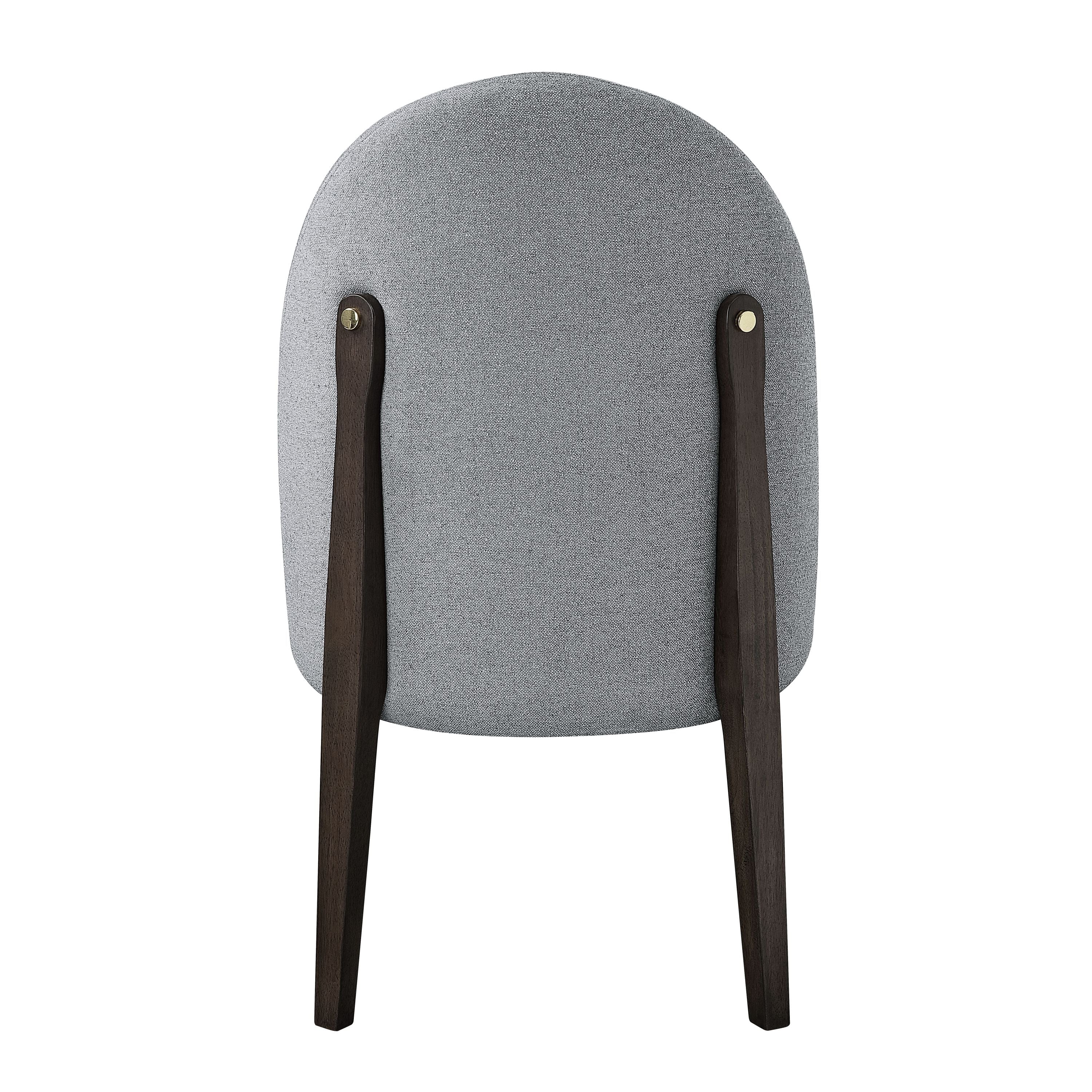 Clayten Gray Fabric and Espresso Finish Dining Chair (Set of 2)