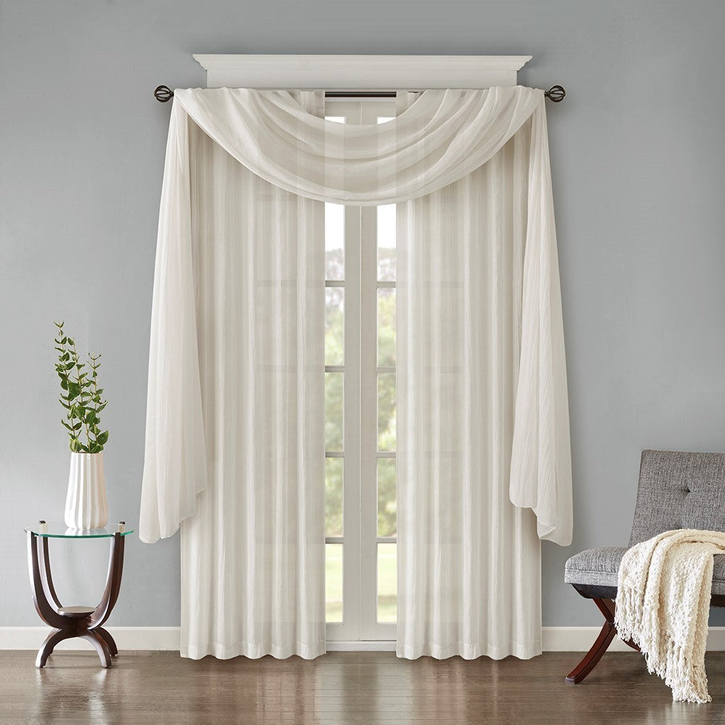 Solid Crushed Curtain Panel Pair (2 Pcs Window Panels)