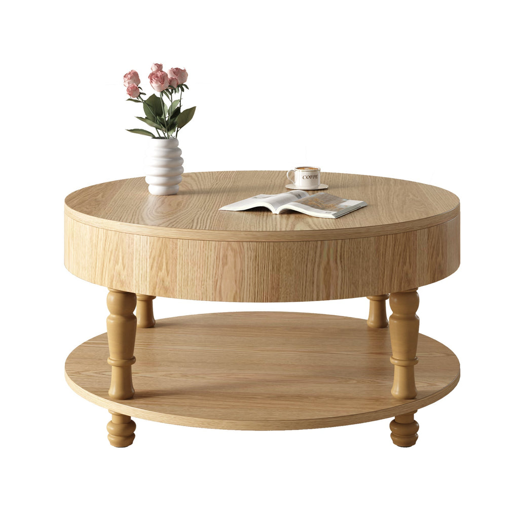 Coffee Table with Dual Storage for Living Room