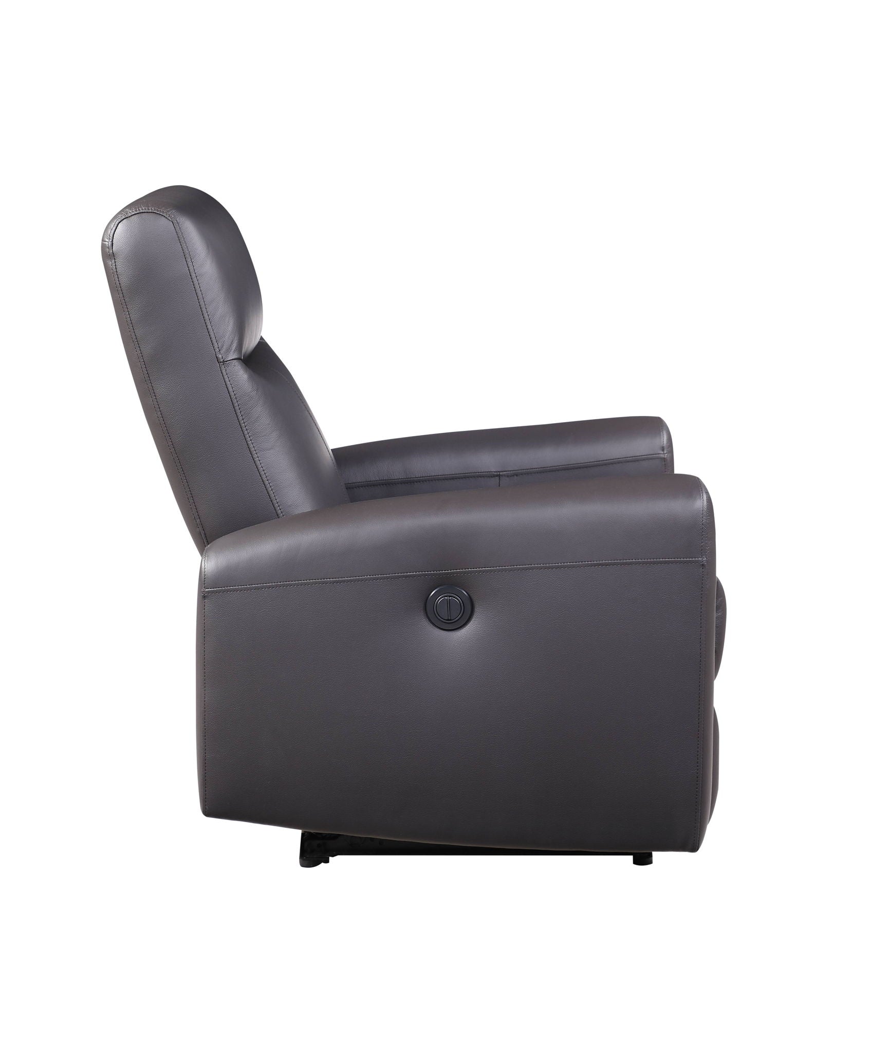 Blane Top Grain Leather Match Power Motion Recliner - Brown