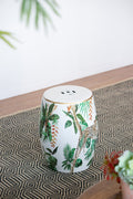 13x13x18 Ceramics Garden Stool Jungle-Themed Accent Side Table
