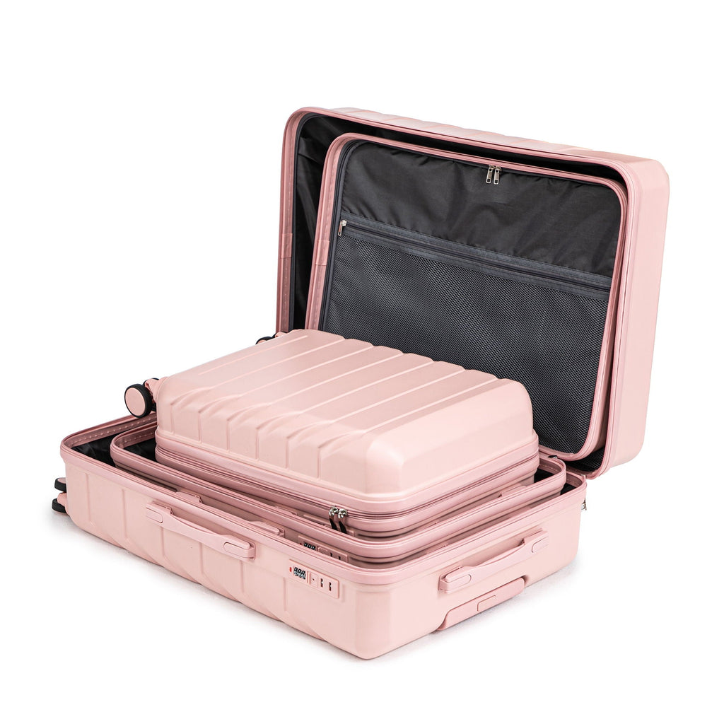 3 Pieces Set 20" / 24" / 28" Spinner Wheel Luggage With Combination Lock