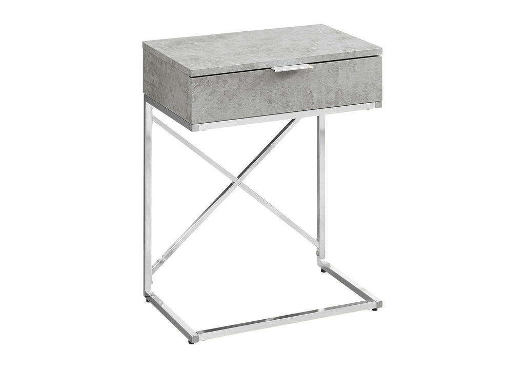 Accent Side Table with Storage Drawer, Spacious Tabletop, Contemporary Design