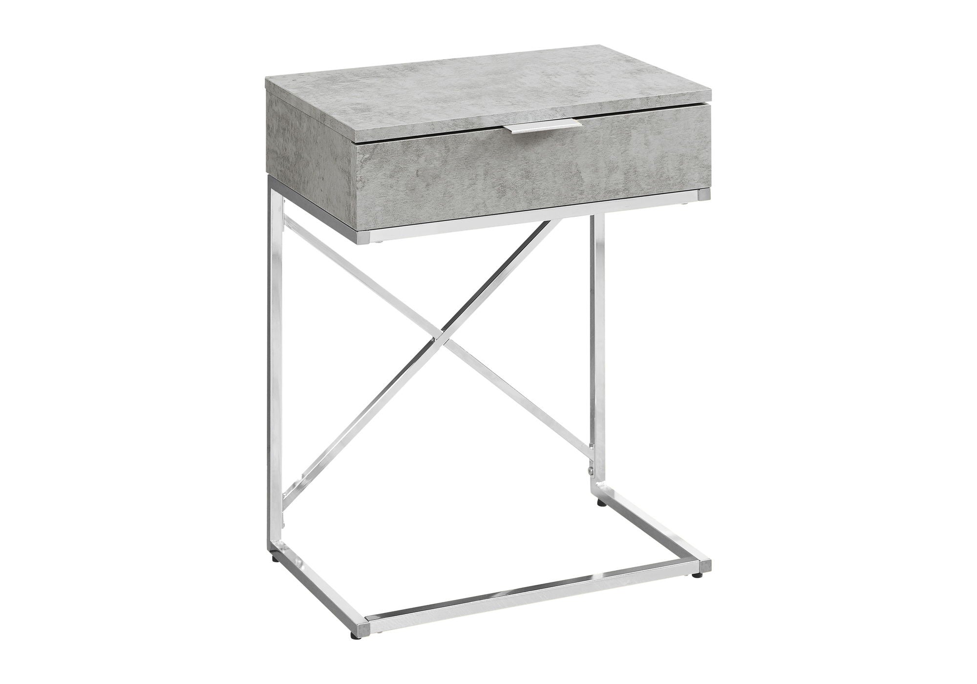Accent Side Table with Storage Drawer, Spacious Tabletop, Contemporary Design