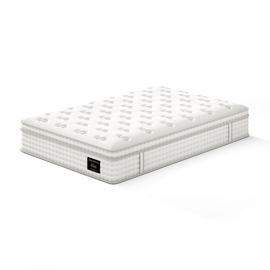 12'' Hybrid Mattress with Memory Foam & Pocket Springs for Pressure Relief