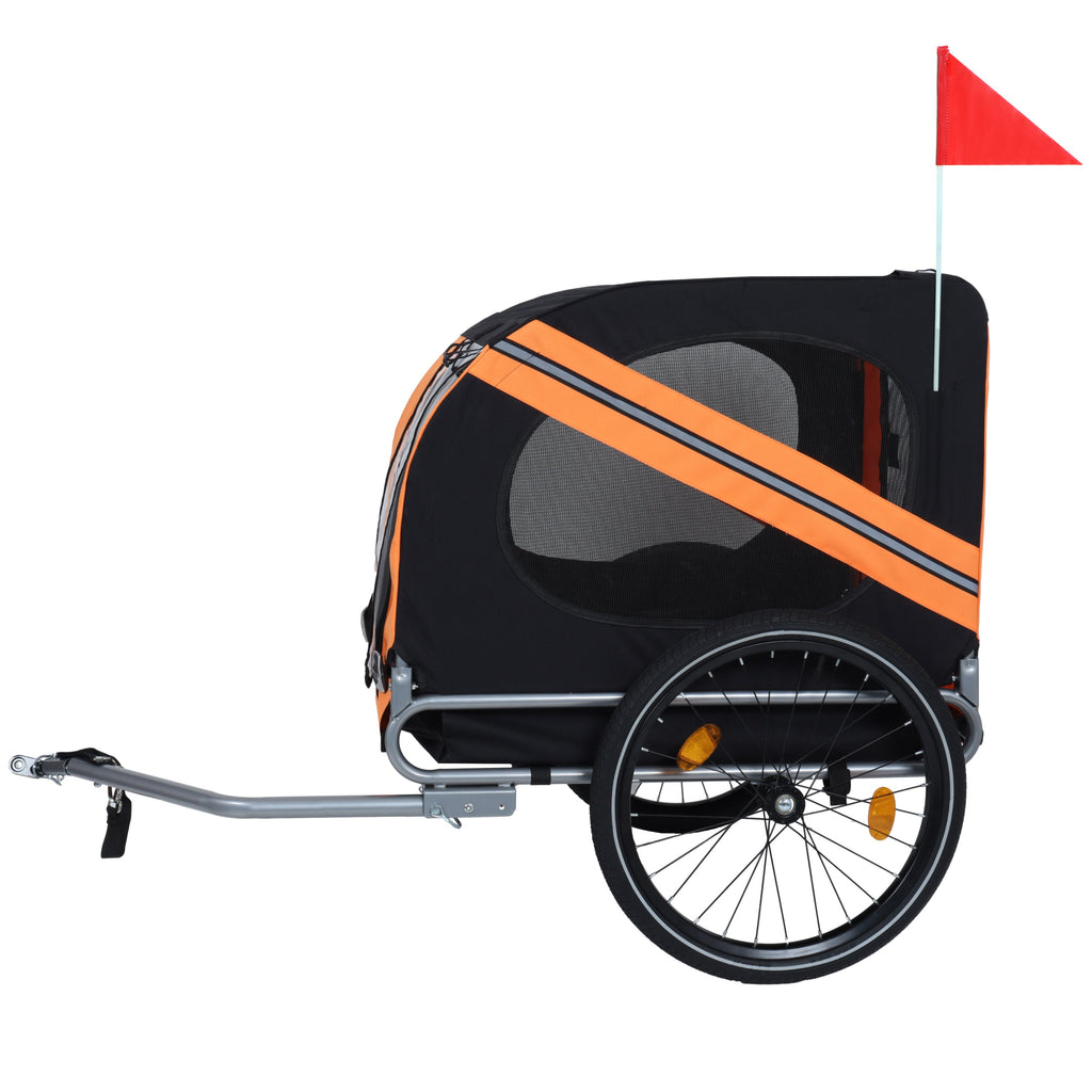 Large Folding Bike Trailer for Dogs – 66Lb Capacity All-Terrain Pet Carrier