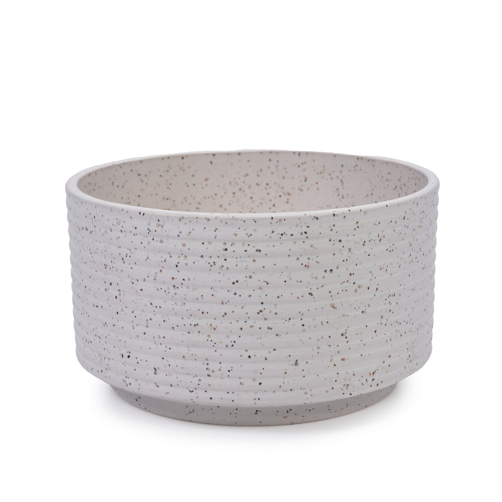 2 Pieces Ceramic Flowerpot Set, Milk White