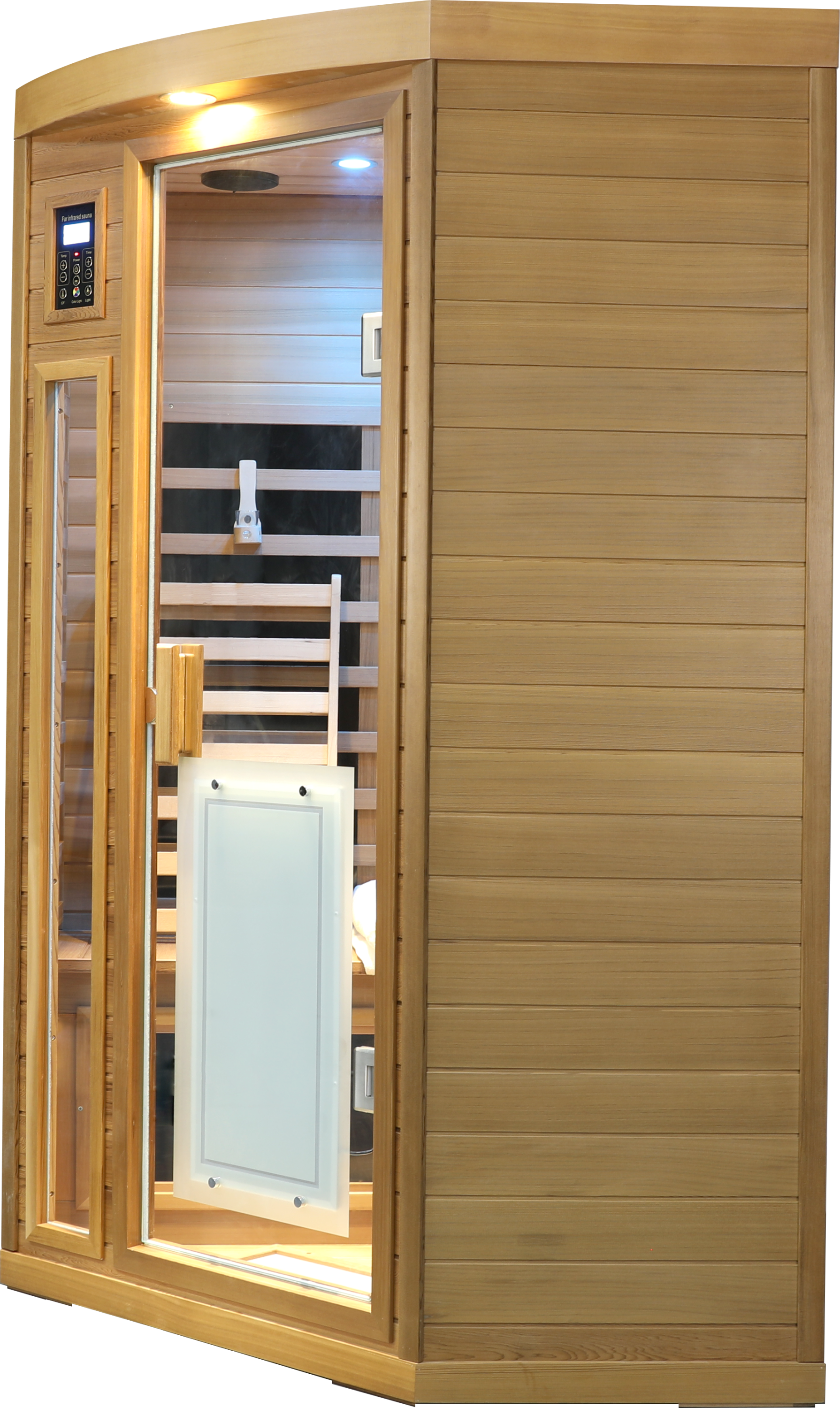 Low EMF Two person Far-infrared Red cedar Deluxe indoor pentagonal sauna room