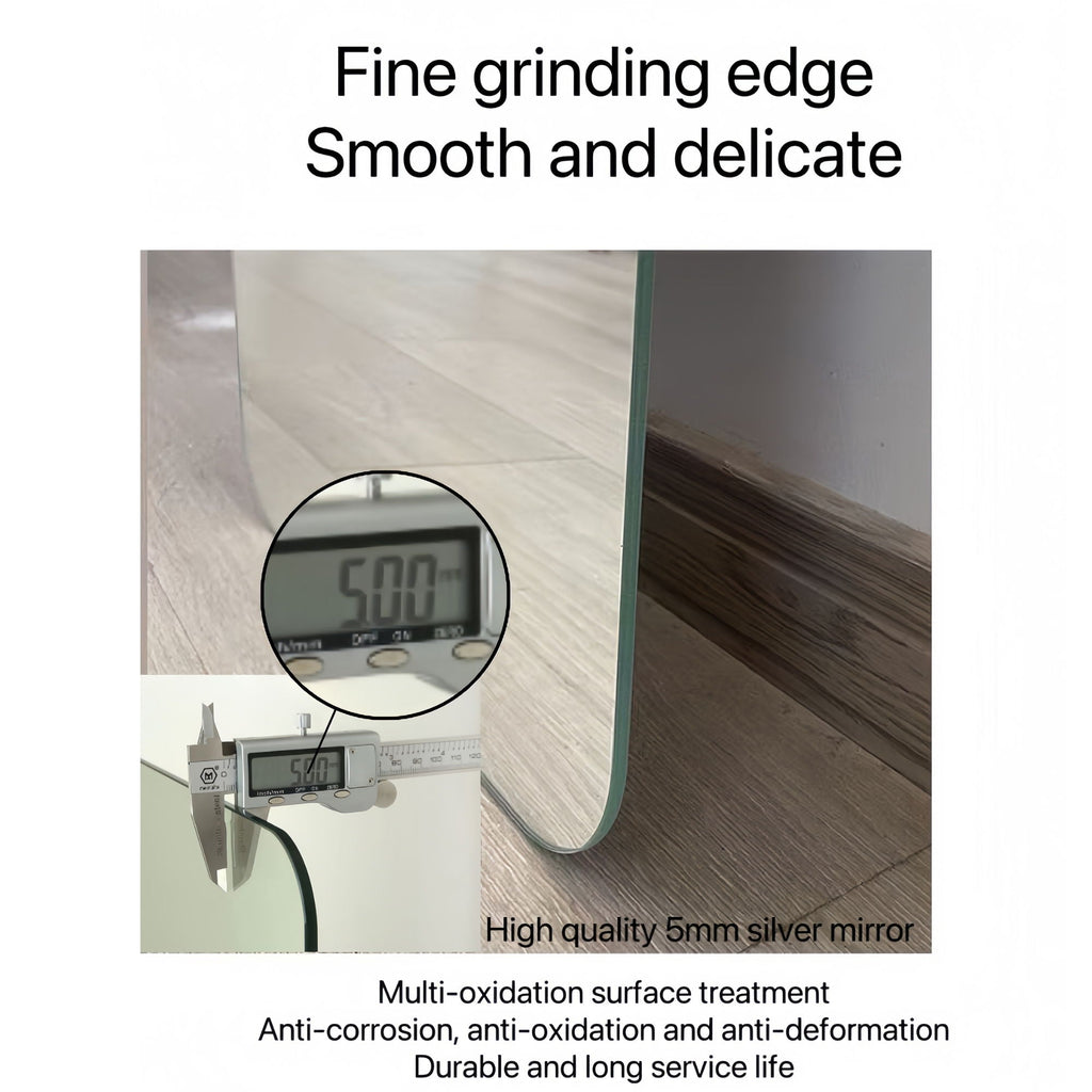 Full Body Round Corner Mirror For Living Room