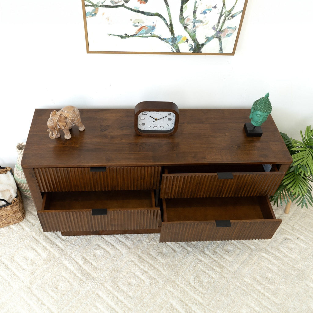 Lola - Dresser With 6 Drawers - Dark Brown