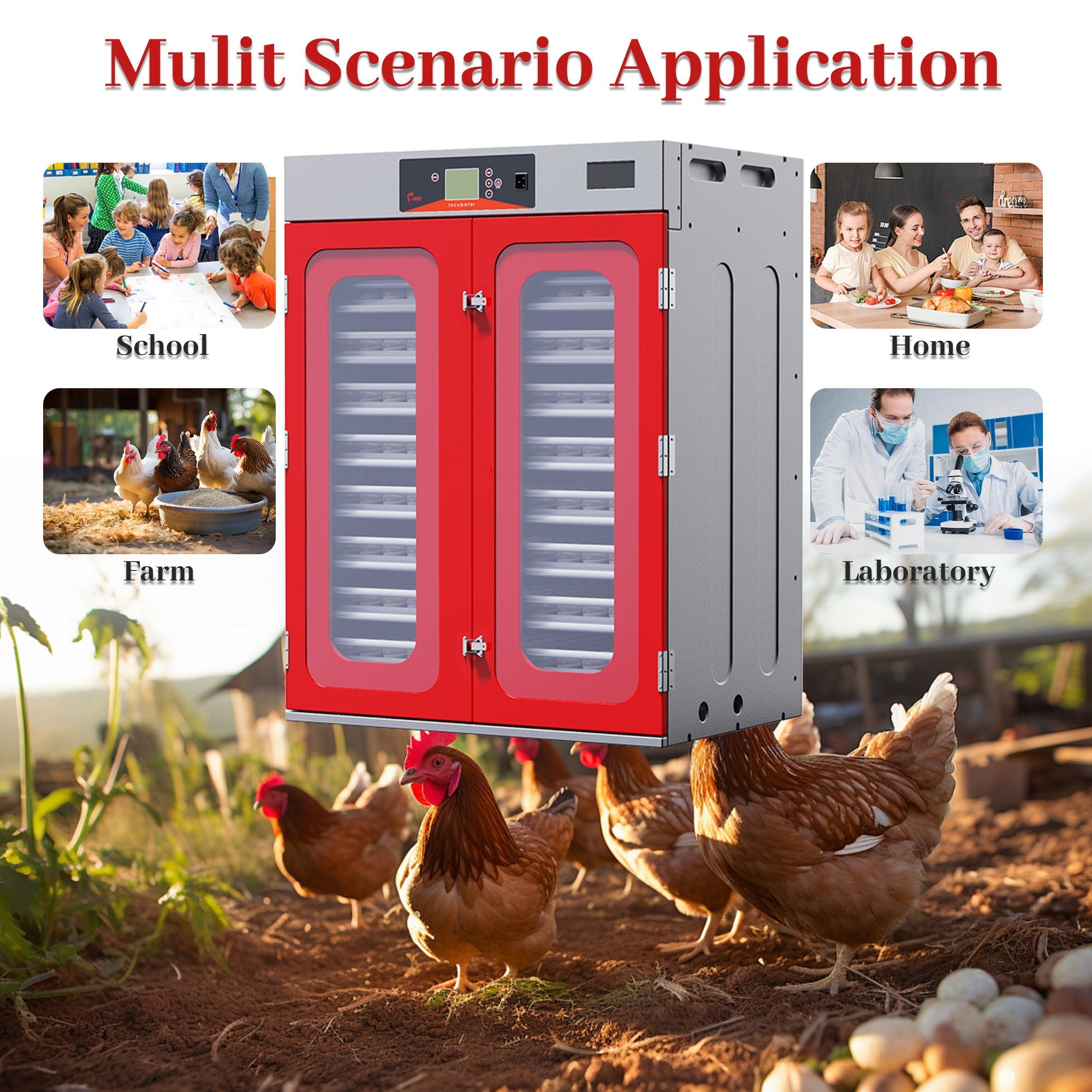 Commercial Egg Digital Cabinet Incubator With Auto Temperature & Humidity Control