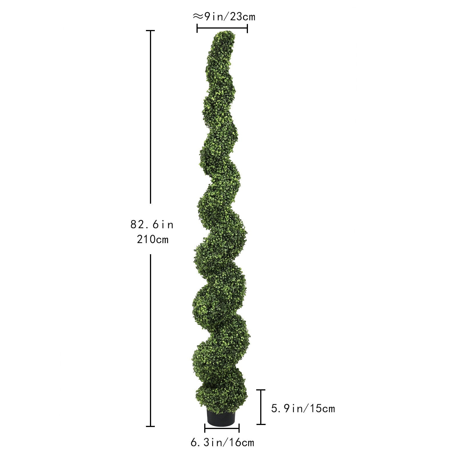 7FT Spiral Topiary Trees Artificial Outdoor Faux Boxwood Plants