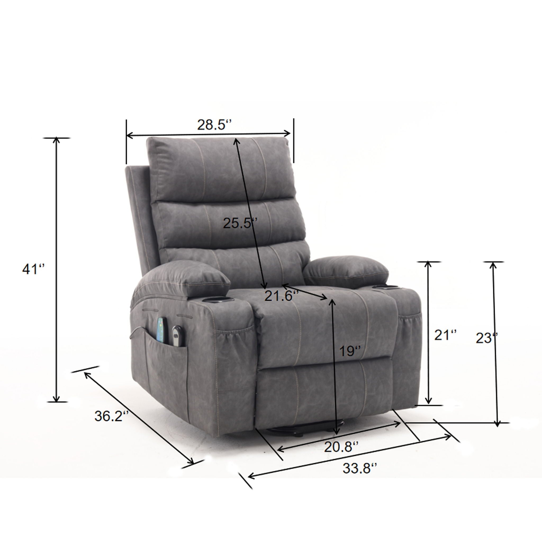 Large Electric Power Lift Recliner Chair Sofa with Massage and Heat