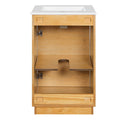 Bathroom Vanity With Sink, Single Cabinet, Natural Wood
