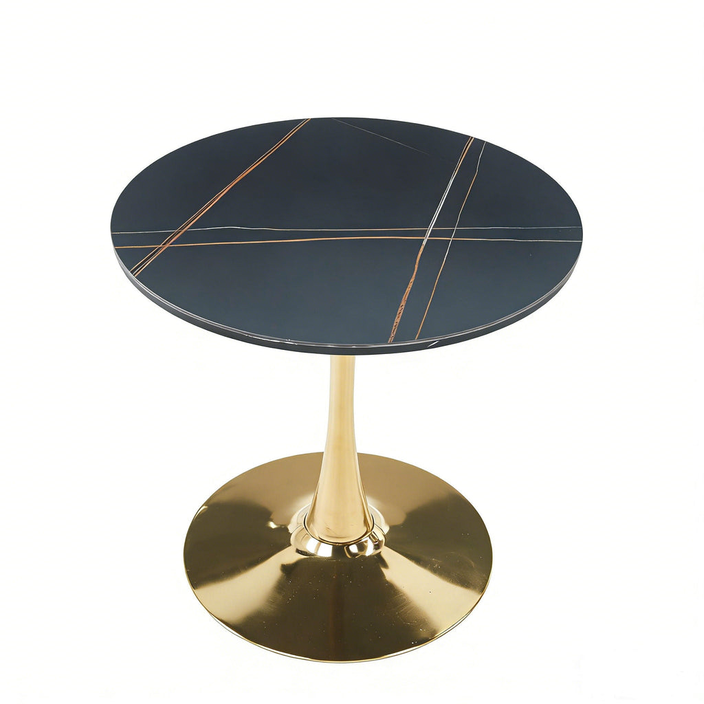 Mid-Century Tulip Table With Round Top and Pedestal Base