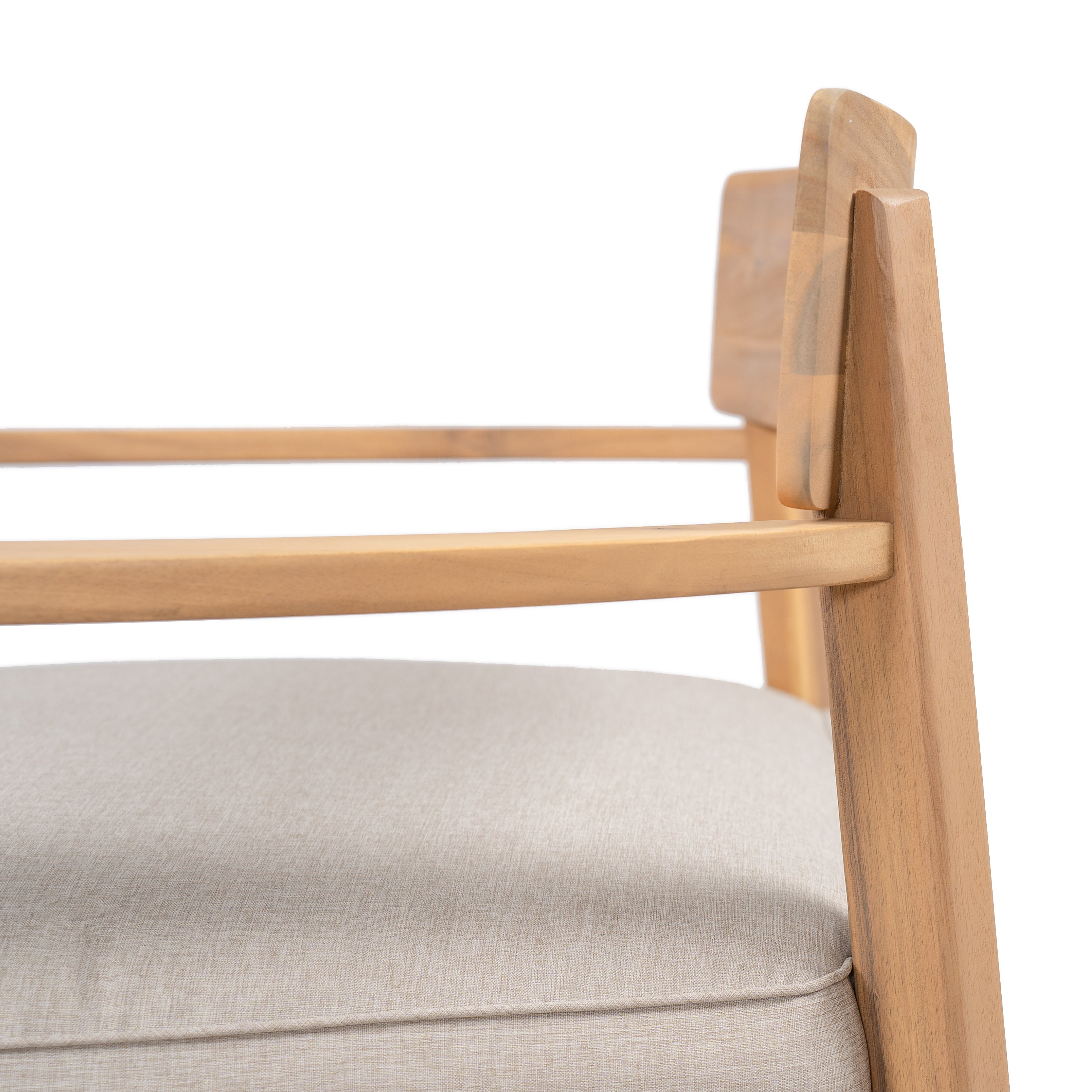 Mallorca Acacia Wood Club Chair With Seat Cushion