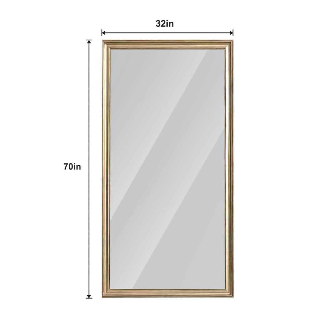 70' x 32' Gold Full Length Floor Mirror with PS Frame