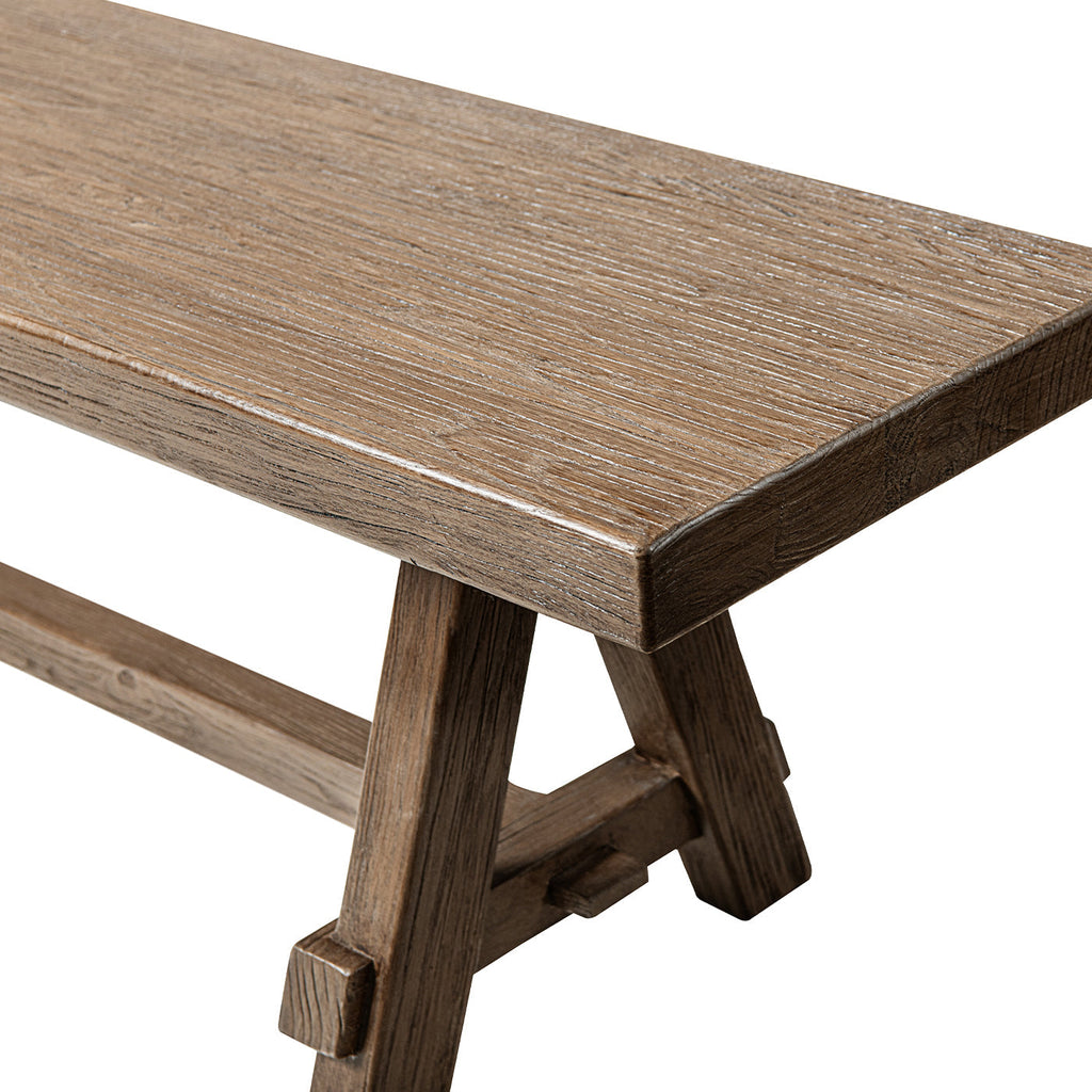 Hawthorne 72' Reclaimed Elm Trestle Dining Bench