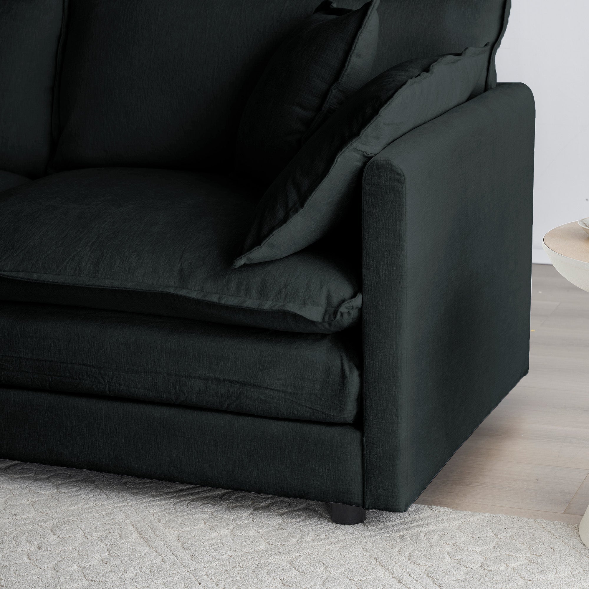 Comfy Deep Single Seat Sofa Upholstered Reading Armchair