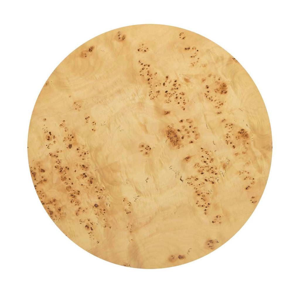 Nebula 35.5' Round Pillar Leg Coffee Table Warm Natural Brown Burl Wood