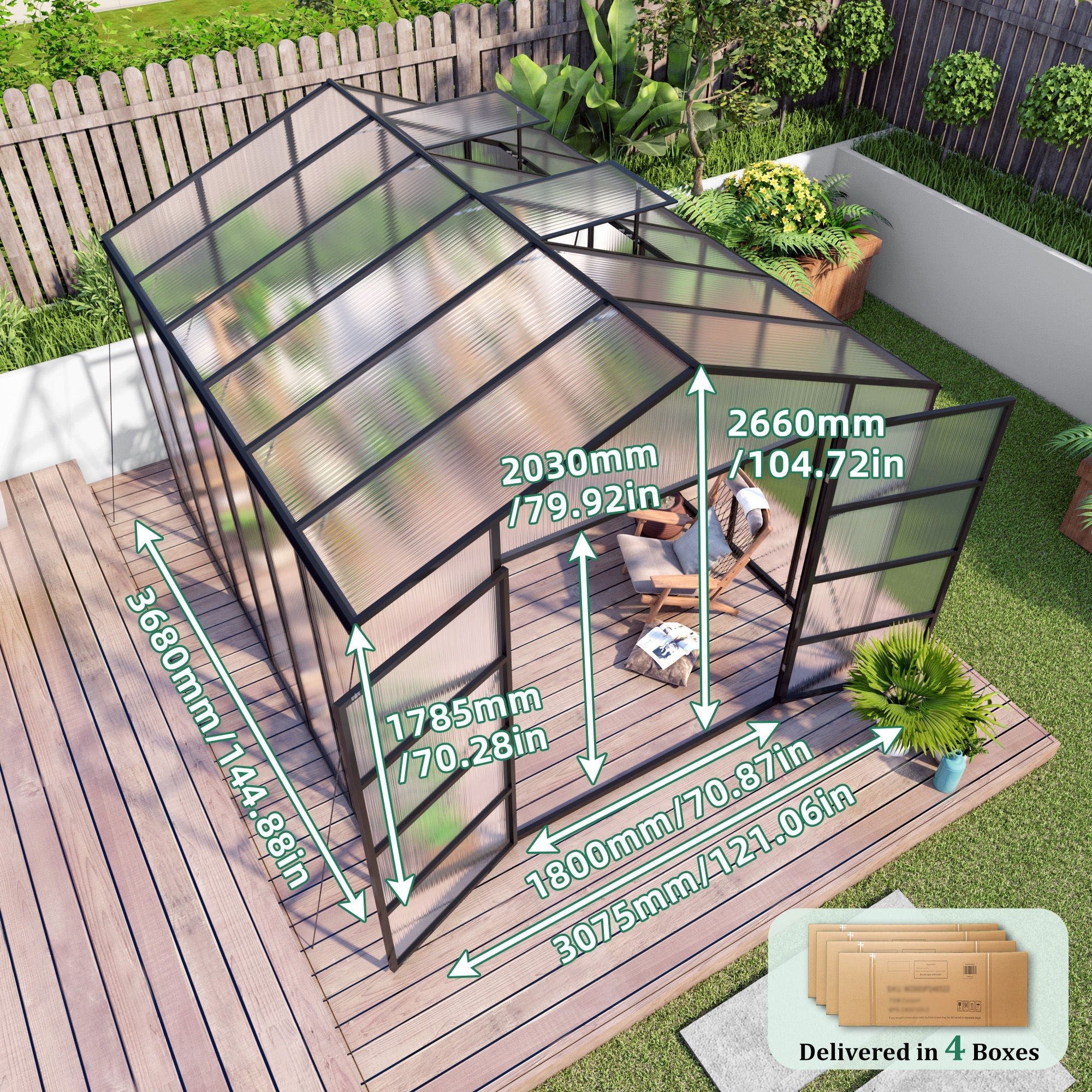 Gain Height Windproof house All Season Outdoor Garden Shelter
