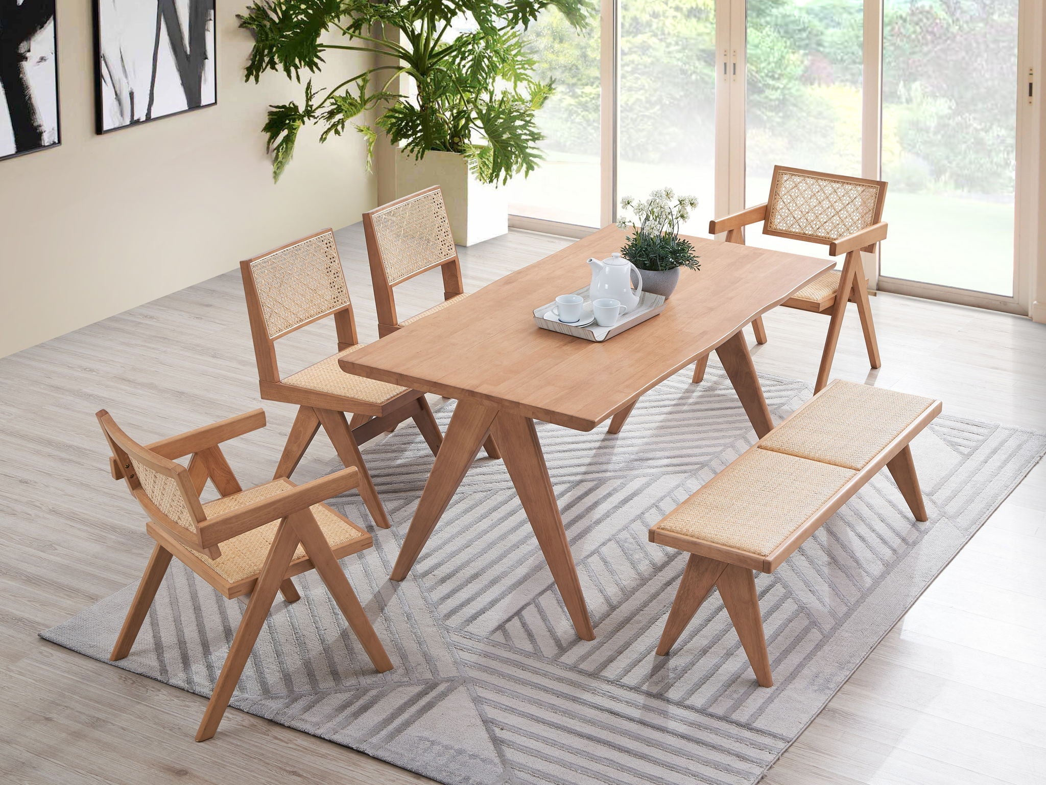 Velentina Rattan Side Chair (Set of 2) - Natural