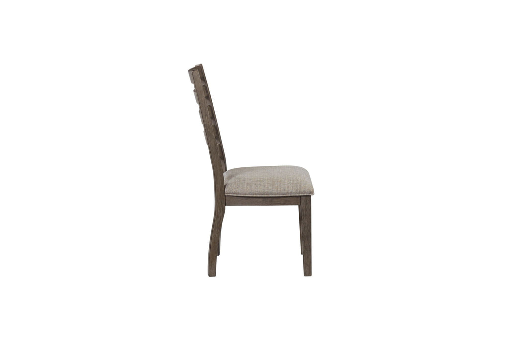 Side Dining Chair With Ladder Back (Set of 2) - Gray