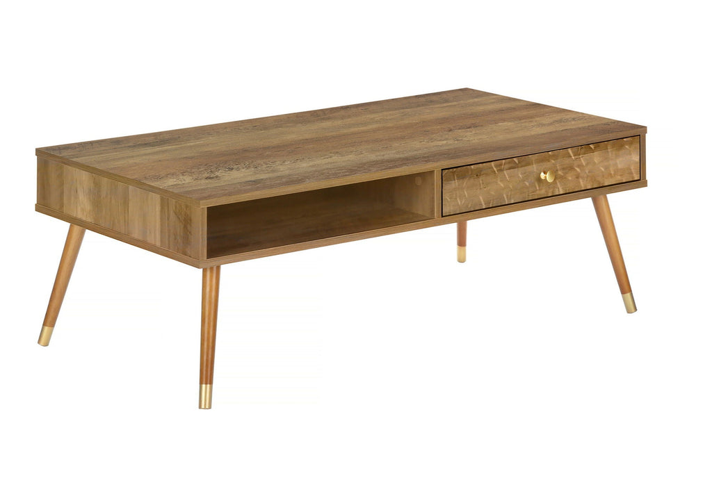 Mid-Century Modern Walnut Coffee Table with Storage