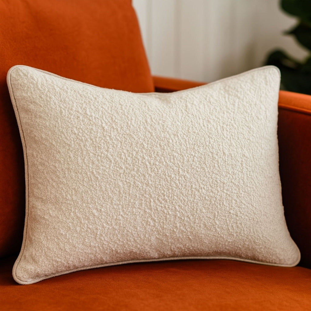 Homey Cozy Textured Throw Pillow - Ivory