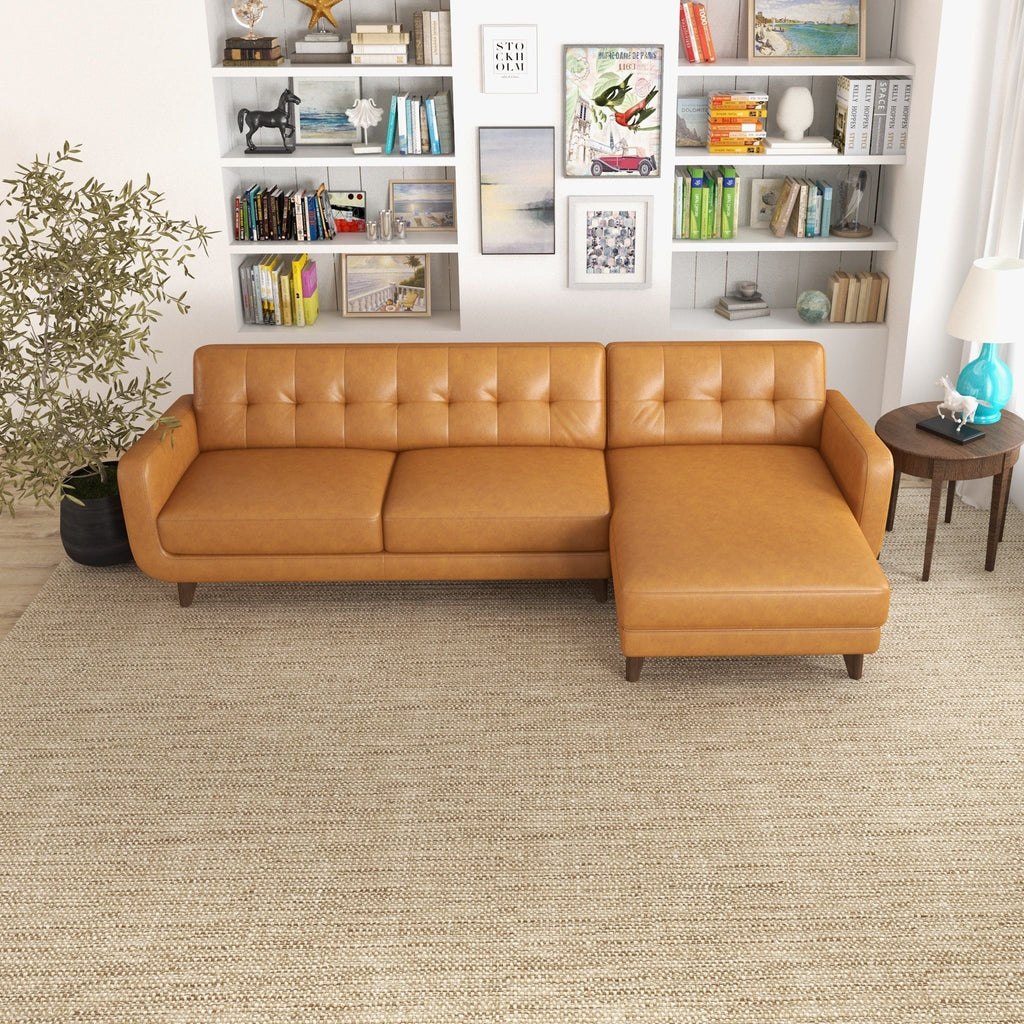 Allison - Mid-Century Modern Sectional Sofa Chaise
