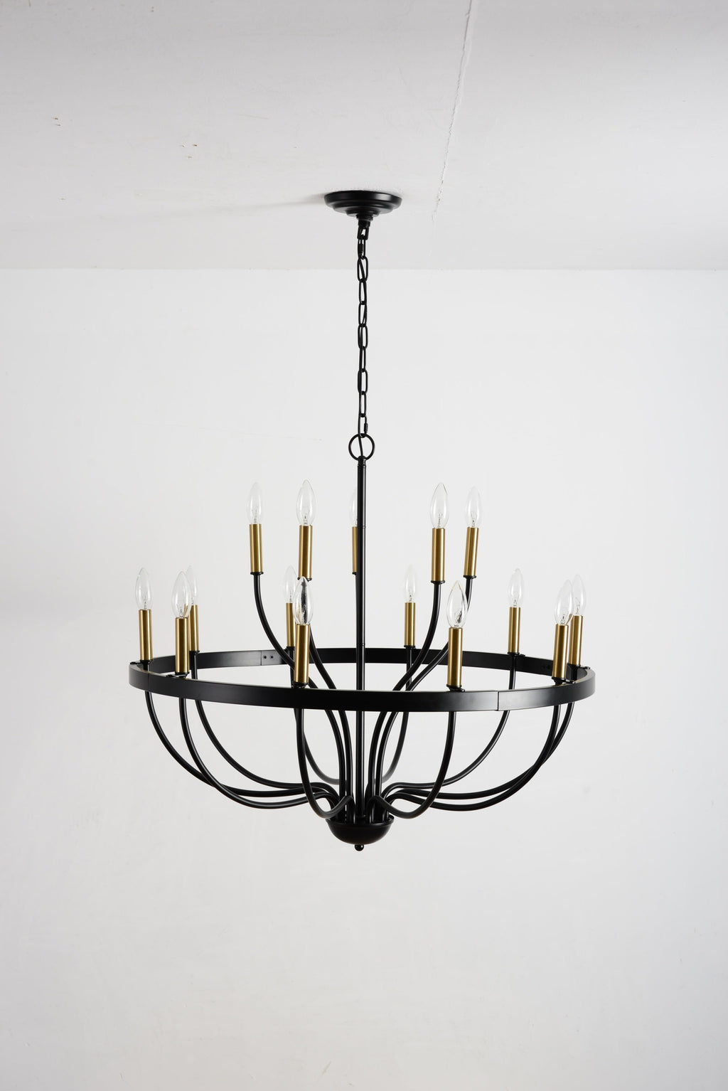 18-Light Industrial Iron Candle Chandelier