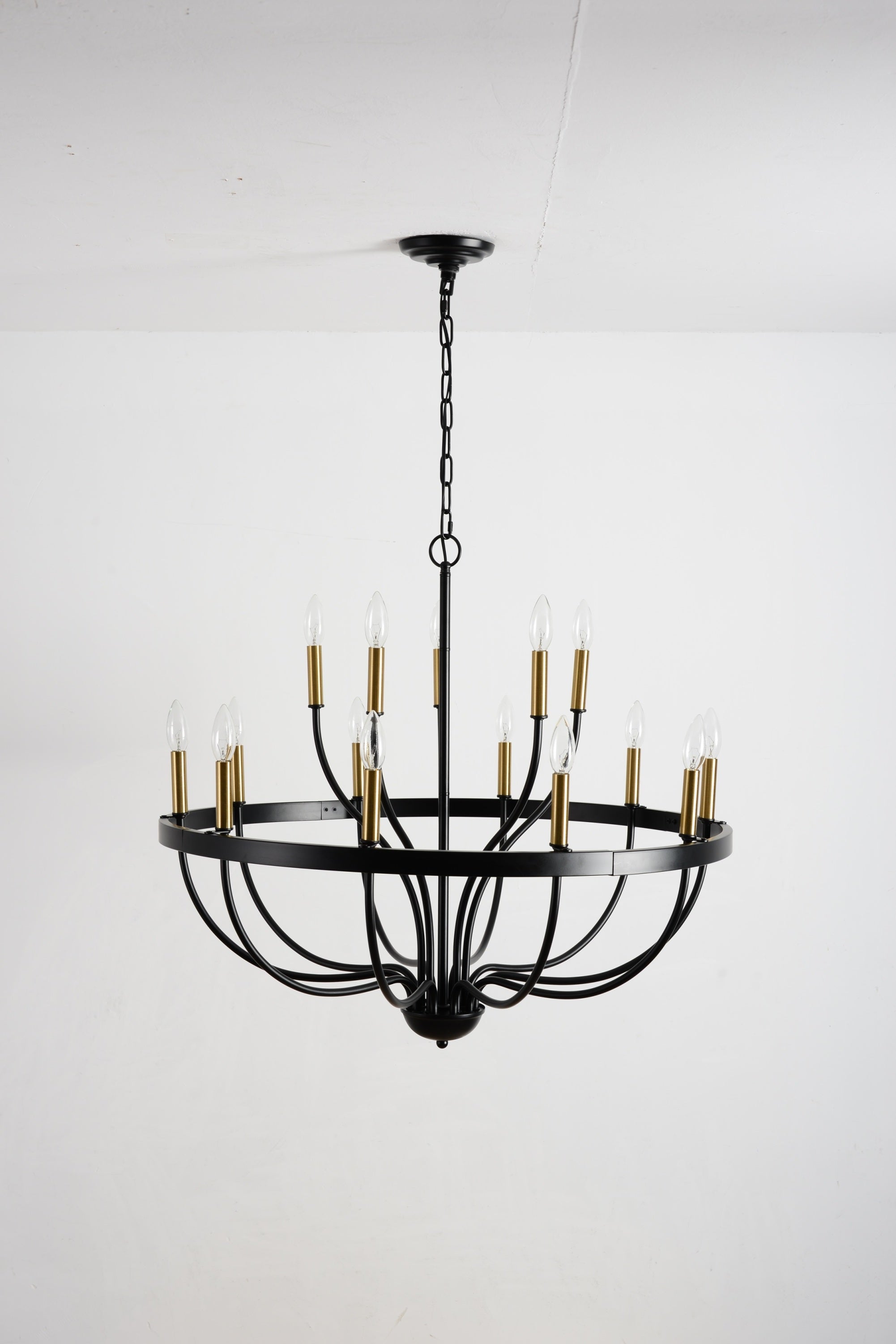 18-Light Industrial Iron Candle Chandelier