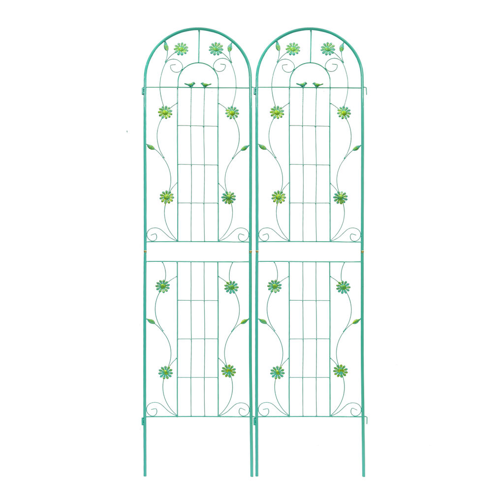 4 Pack Metal Garden Trellis 86.7'' x 19.7'' Rustproof Trellis for Climbing Plants