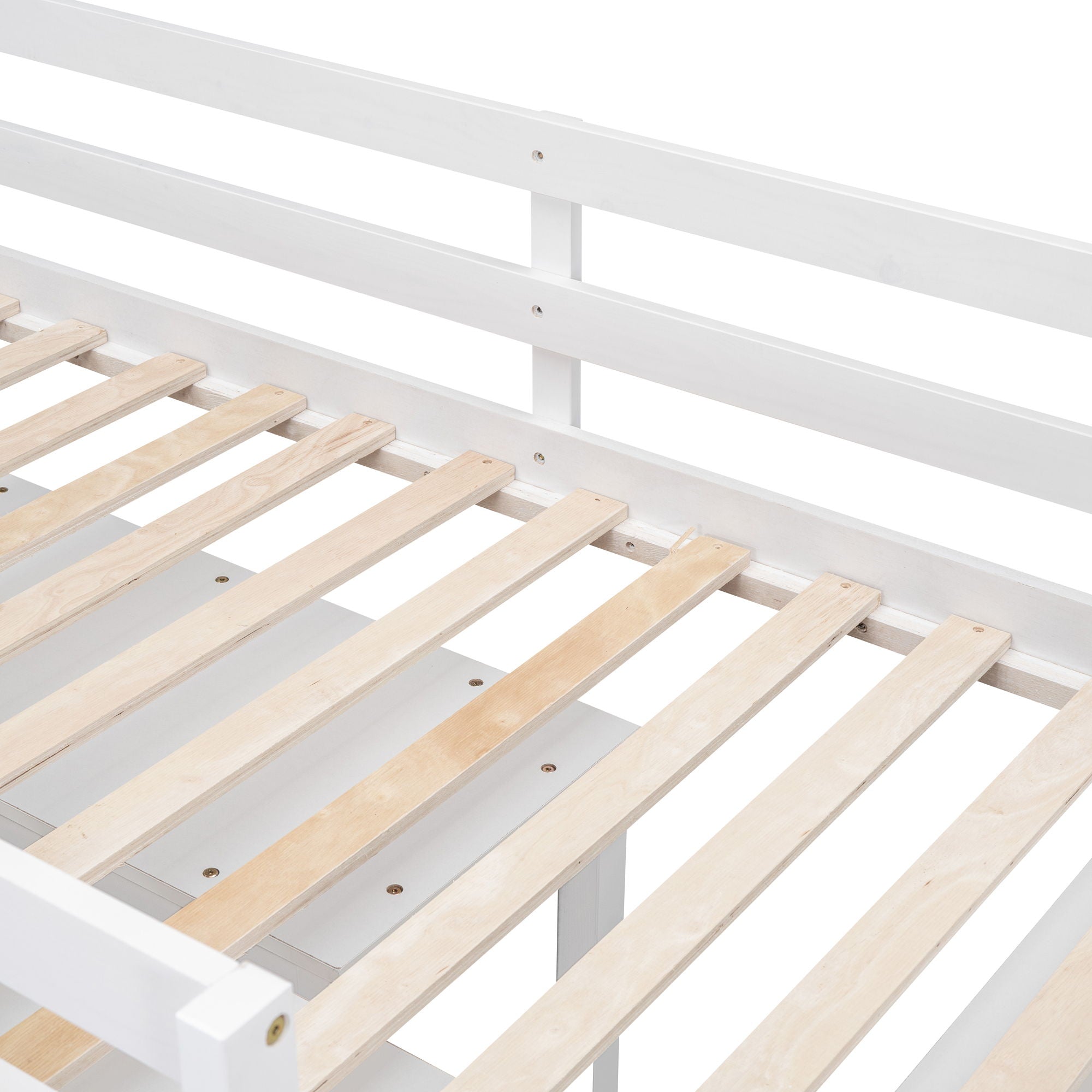 Loft Bed With Retractable Writing Desk And 4 Drawers, With Lateral Portable Desk And Shelves
